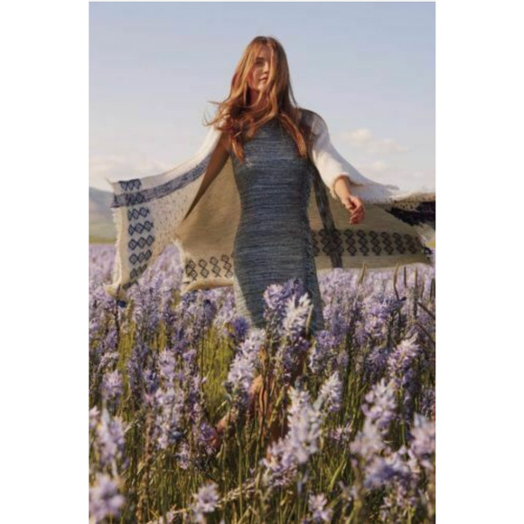 Anthropologie Holding Horses Fringe Sleeveless Knit Dress in Blue, Size XS - Picture 12 of 12